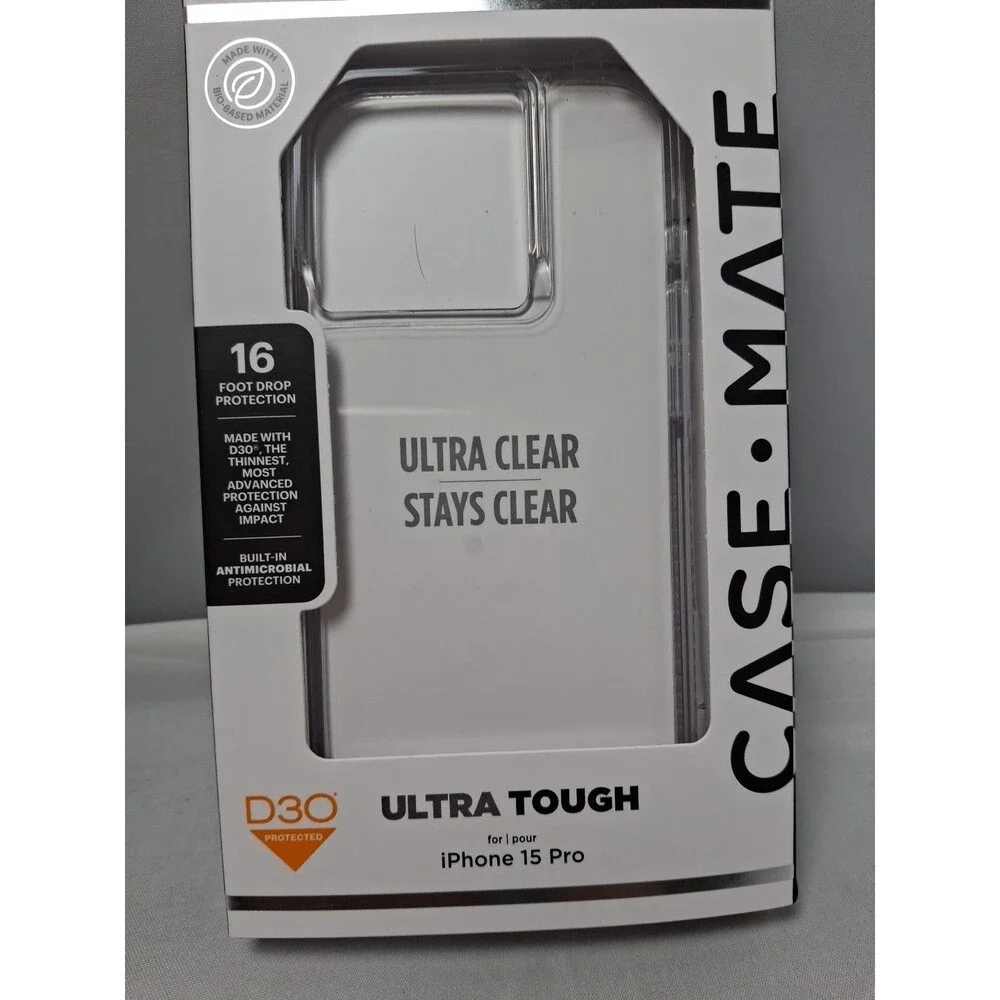 Ultra Clear Protection CASE -MATE D30 Series for Iphone 15 Pro New